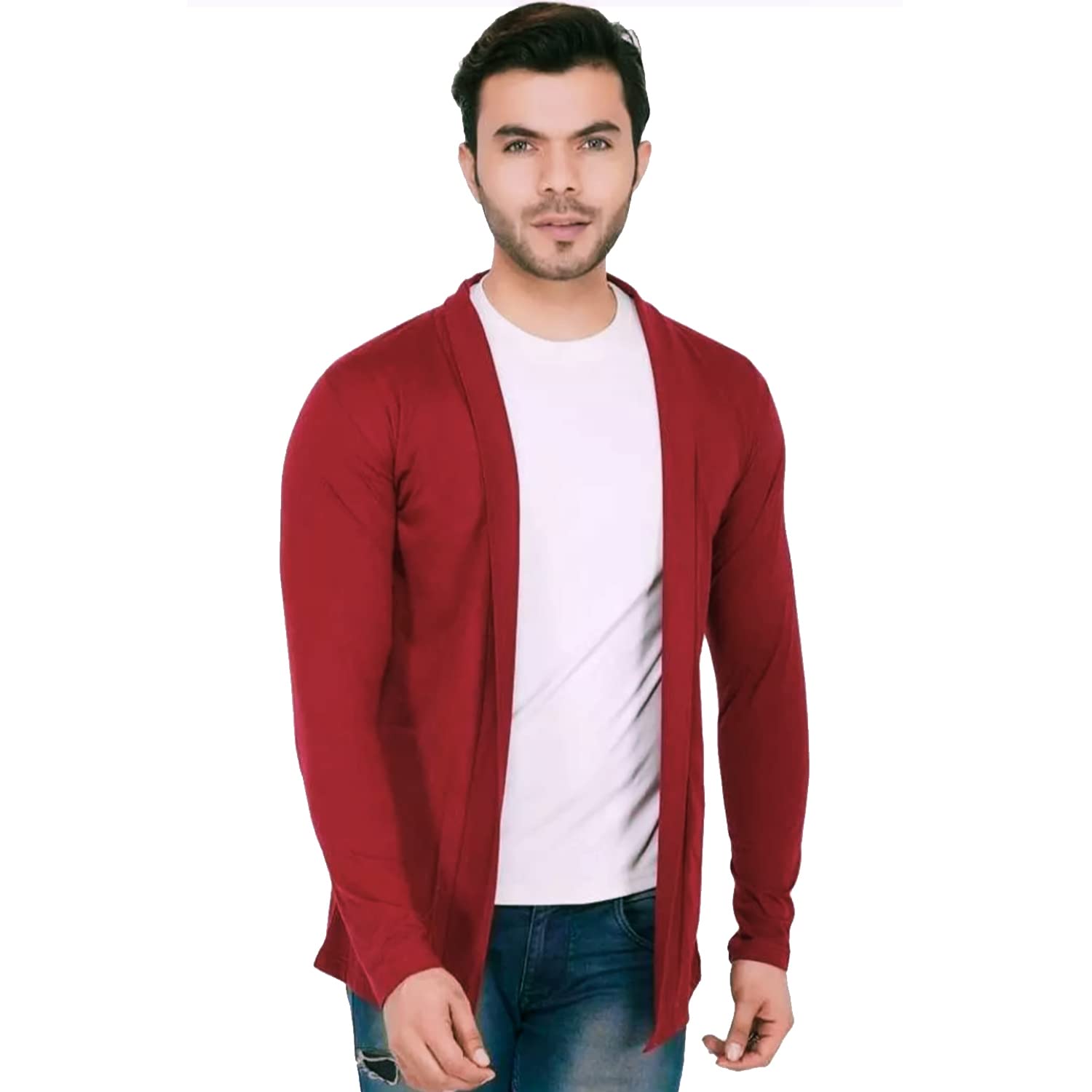 Premium Men's Cotton Open Shrug | Full Sleeve Cotton Open Long Cardigan for Men | Best for Casual Wear, Fashion Wear.