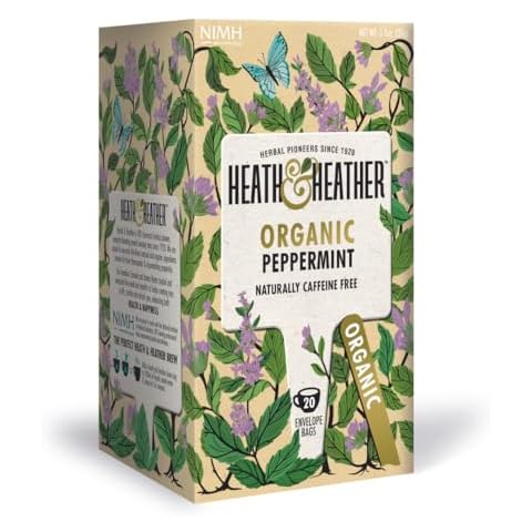 Heath & Heather Organic Peppermint Teabags - 20 Bags Cover