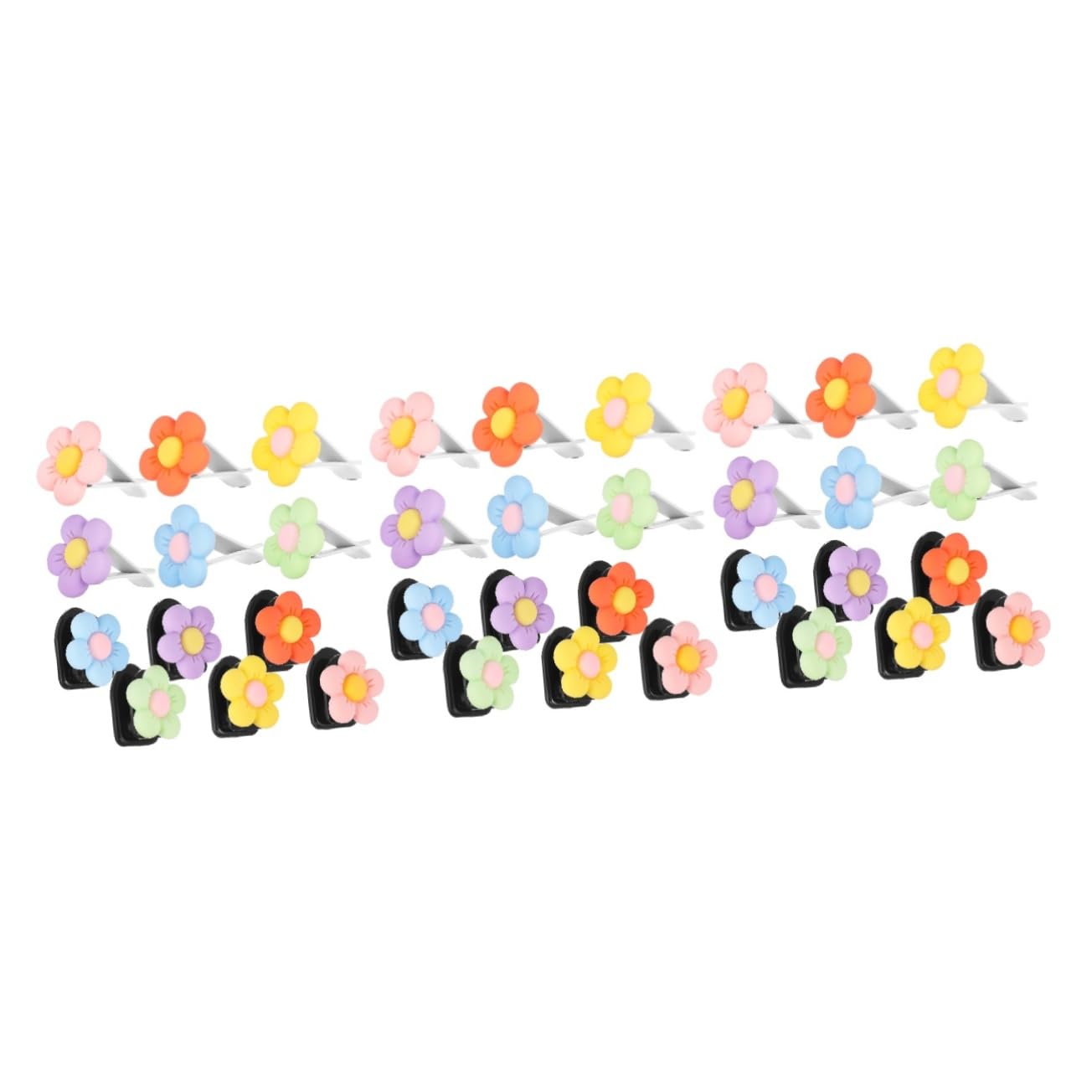 ULTECHNOVO 36pezzi Clip Diffusori Profumo Per Auto Con Ganci Fiore Colorati Per Interni Auto Facili Da Installare e Compatibili Con Tutti Veicoli