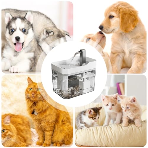 Fountain Cat Water Dish - 1.5L Intelligent Sensing Quiet Electric Dog Waterer,Automatic Water Feeder Indoor | for Home Office Apartment Bedroom Living Room Balcony - Image 5