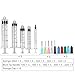 Blunt Tip Food Syringe with Needle - Resin Refilling Glue Lube Liquid Plastic Syringes, 15 Pack - 20, 10, 5, 3, 1ml/cc Syringes for Lip Gloss Base Ink Precision Oil Craft Applicator