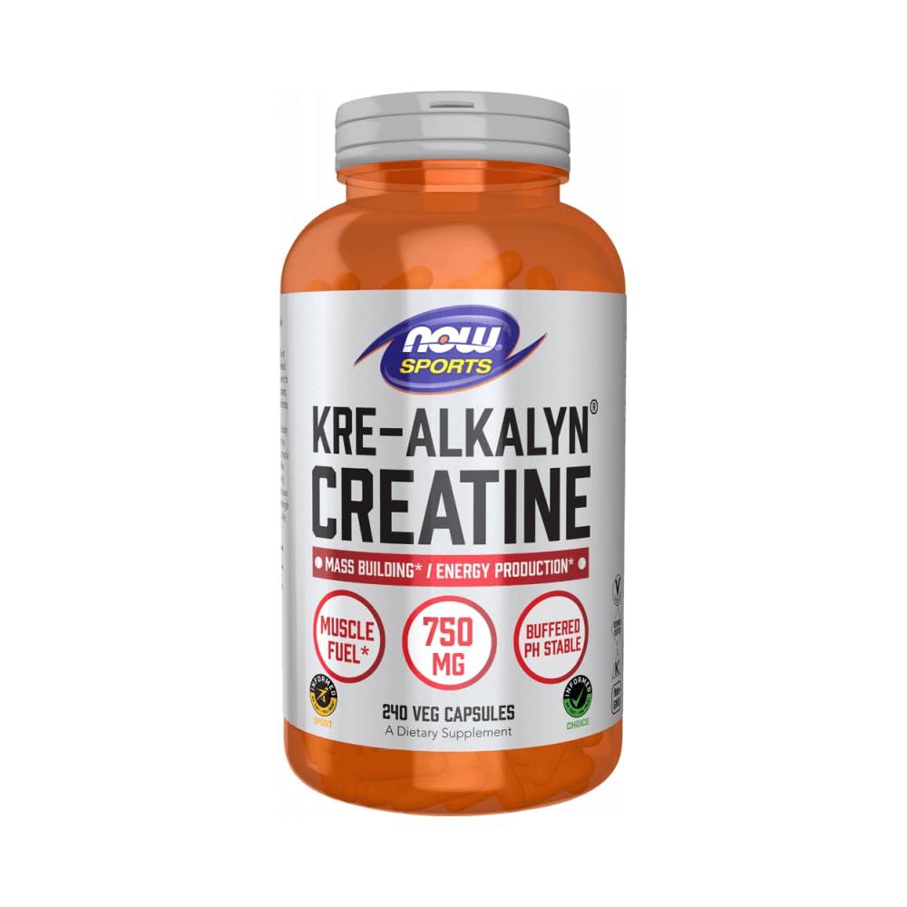Now Foods Kre-Alkalyn Creatine (240 vcaps) Unflavoured - Kreatyna - Kre-Alkalyn