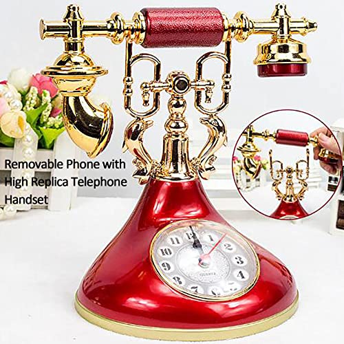 Téléphone décoration bureau rétro pour sublimer une bibliothèque de salon chic