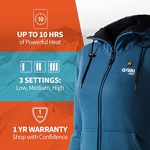 Ridge Women's Heated Hoodie - 10 hrs of Heat | With Battery & Charger | Machine Washable3