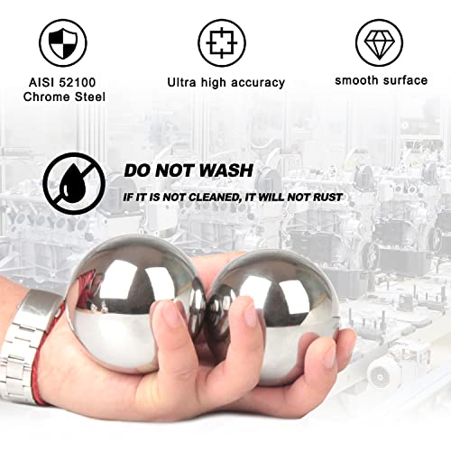 Image of 2Pcs 2.5''inch Bearing Balls 63.5mm Steel Balls 2-1 /2 inch Precision Ball Duty Industrial Bearings Bicycle Wheel Bearings