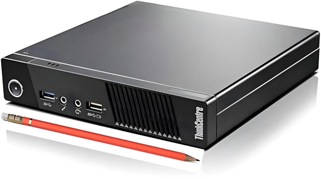 TECHSUPPORT Think Centre M-93 Desktop Tiny Pc (Córe i3-4Th Gᥱn,4 Gb Ddr3 Ram,128 Gb Ssd,WiFi,Windows 11 pro,Ms Office, Hd Graphics,USB,Dp) Black