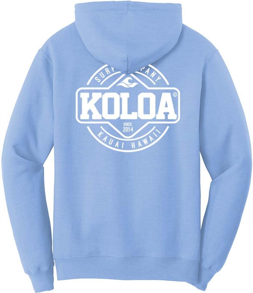 Joe's USA Koloa Dawn Patrol Hoodies - Hooded Sweatshirts Sizes S-5XL Small Light Blue/W