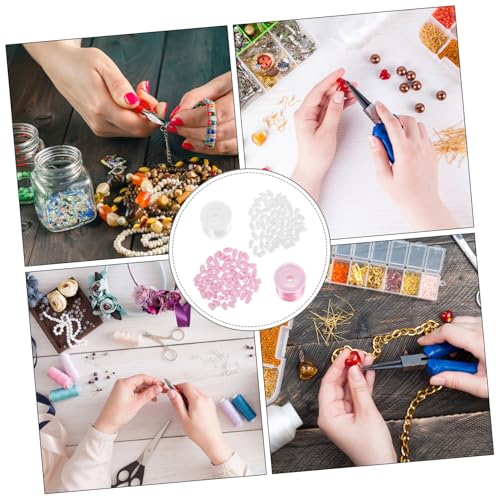 Conectores para collares con cierre de presión y kit de hilo de nailon para pulseras hechas a mano 4