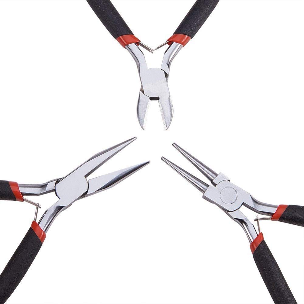 Shynek Set Di 4 Pinze Per Gioielli: Pinze Per Naso A Catena, Rotonde - Foto 2