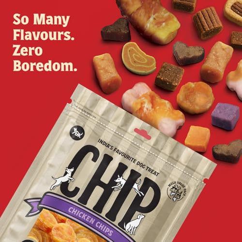 Image of Chip Chops Chicken Chips Coins Dog Treat,are an Excellent Source of Protein and Low in Fat, Providing a Healthy Snack Option for Your Dog, 250g (Pack of 3)