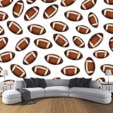 【Design 3D Exceptionnel】Avec Un Rendu Visuel Éblouissant, Notre Papier Peint Géant 3D Thème Sportif Apporte Profondeur Et Dynamisme À Votre Décoration.Son Motif Football Américain Design Panoramique Captivant Et Ses Couleurs Vibrantes Ajoutent Une Touche Unique À Chaque Pièce