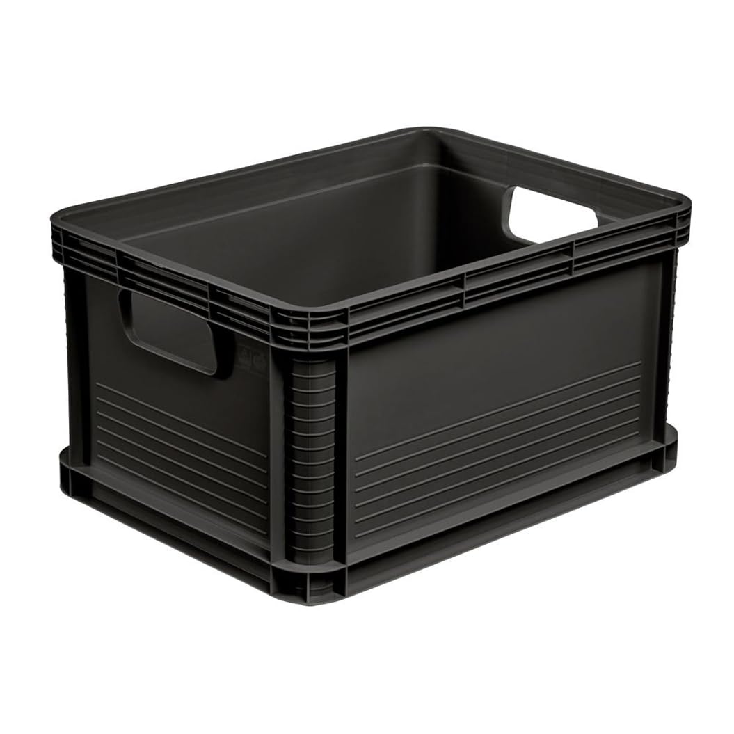keeeper Transportbox-Set 8-teilig, Stapelbar, Polypropylen, 8 x 20 l, Robert, Graphit-Grau
