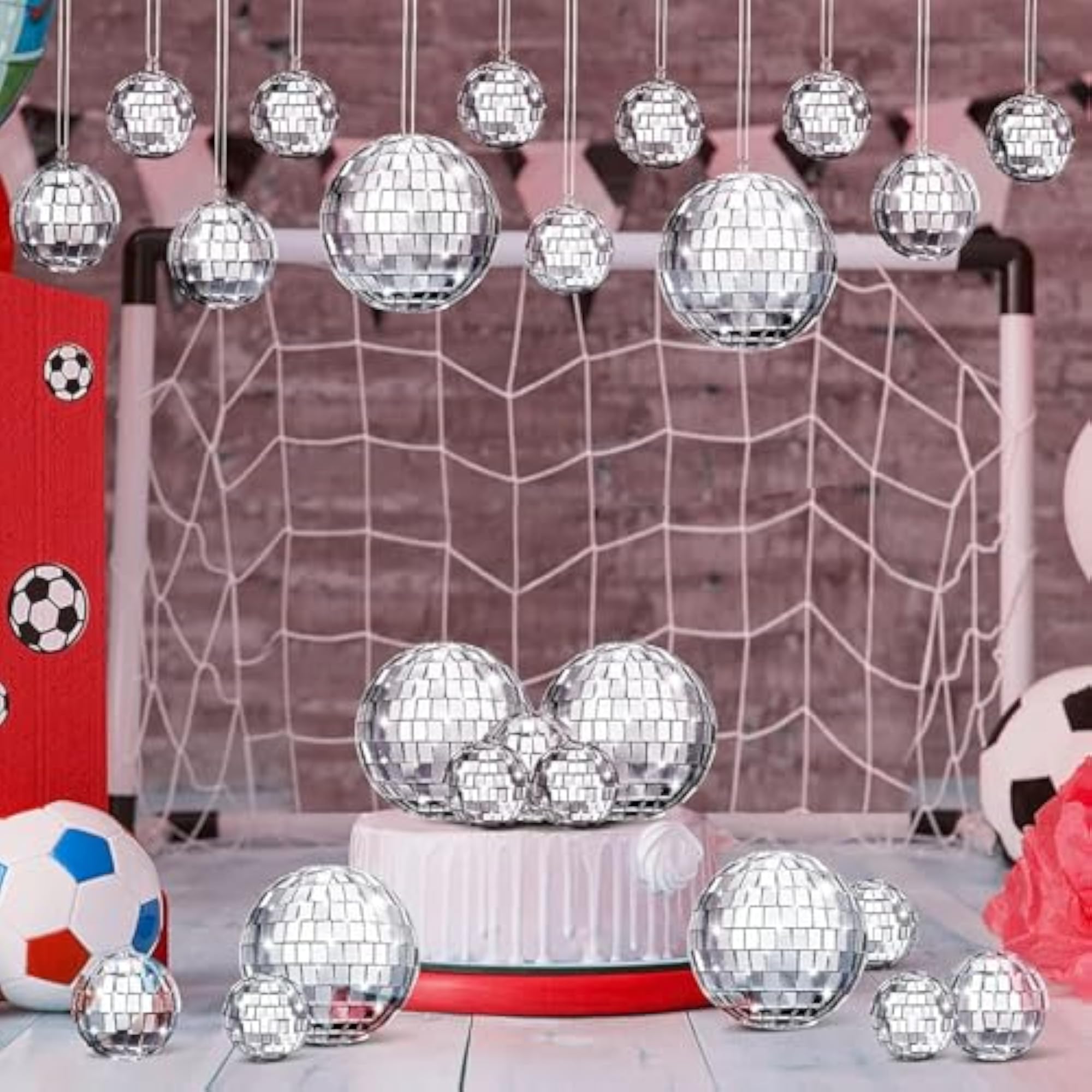 Hanging Mirror Disco Balls - 15 Pcs Reflective Glass Balls for Party & Holiday