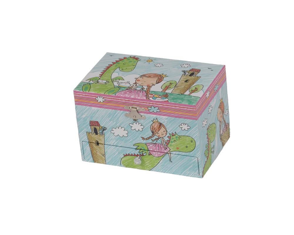 Mele & Co. Green Princess And The Dragon Musical Jewellery Box