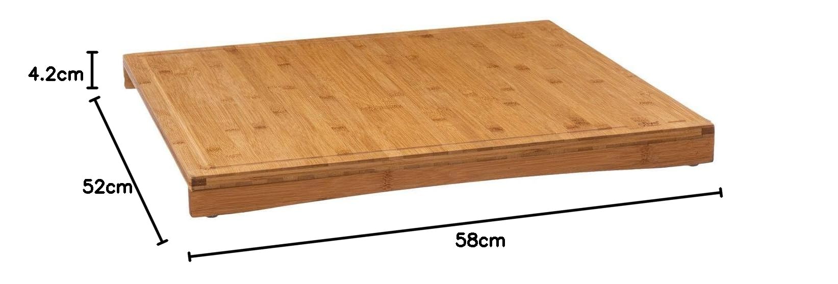 5five - Cache plaque 52x58cm en Bambou 3en1. Planche à découper en Bois - Protège Crédence et Plaques - Compatible Induction Gazinière Vitrocéramique
