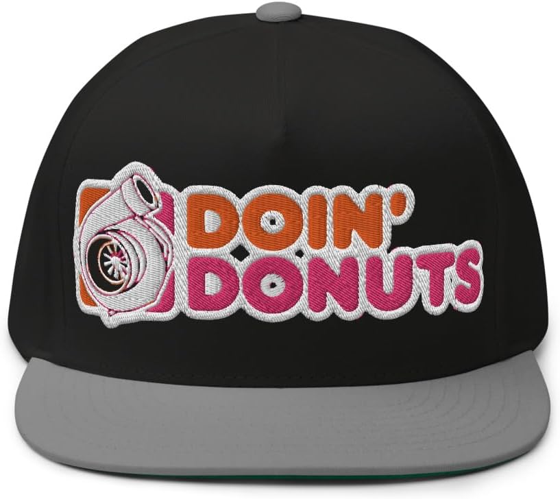 Doin' Donuts - Funny Racing & Drift Car Enthusiast Flat Bill Cap