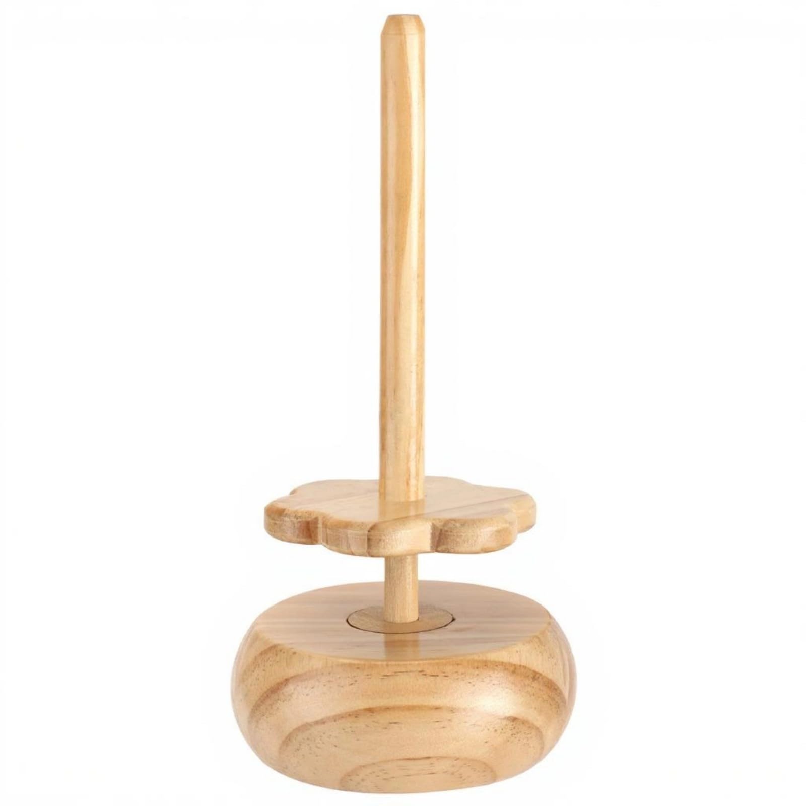 Xjdzineq Wood Yarn Dispenser Yarn Organiser Holder with Twirling Mechanism Thread Spool Holder for Knitting Crochet Stand