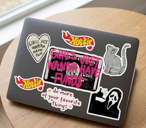 Image of Downtown Aesthetic 37pcs Waterproof Vinyl Stickers Pack for Laptop, Phone, Bottle, Skateboard | Cute, Funny, Gen Z, Baddie, Motivational Stickers for Girls & Teens | Durable & Fade Resistant
