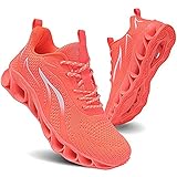 TIAMOU Running Slip On Breathe Mesh Wanderschuhe Frauen Atmungsaktive Turnschuhe Leichte Mode Fitnessstudio Sportschuhe Orange