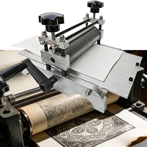YANGYMM Prensa de Grabado Manual, Prensa de Sobremesa para ImpresióN ArtíStica Detallada, ImpresióN wn Cobre, Madera, Relieve y Huecograbado, para Monotipia en Bloque y Grabado