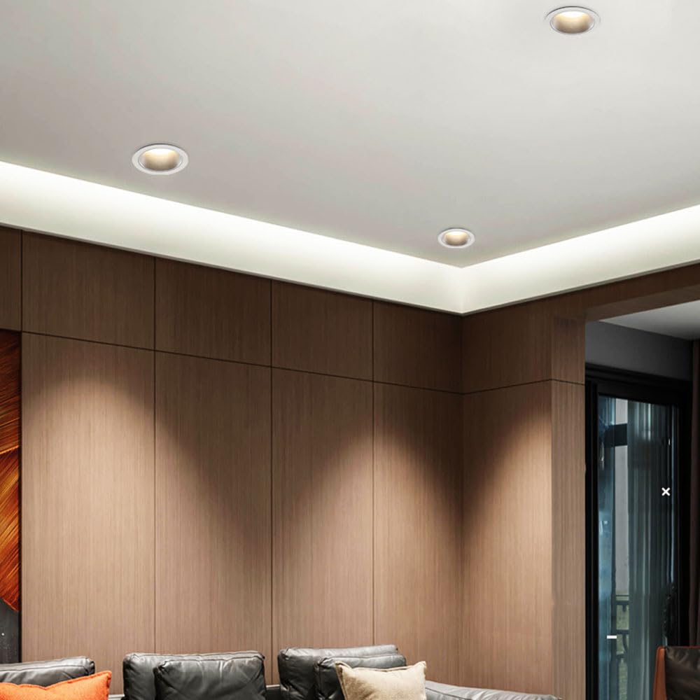 Oprawa wpuszczana LED, 7 W, 10 W, 12 W, 3 temperatury barwowe do wyboru 3500 K | 4000 K | 6000 K, osłona przegrody, prosta instalacja modernizacyjna - lampy downlight do zlewu, antyodblaskowe