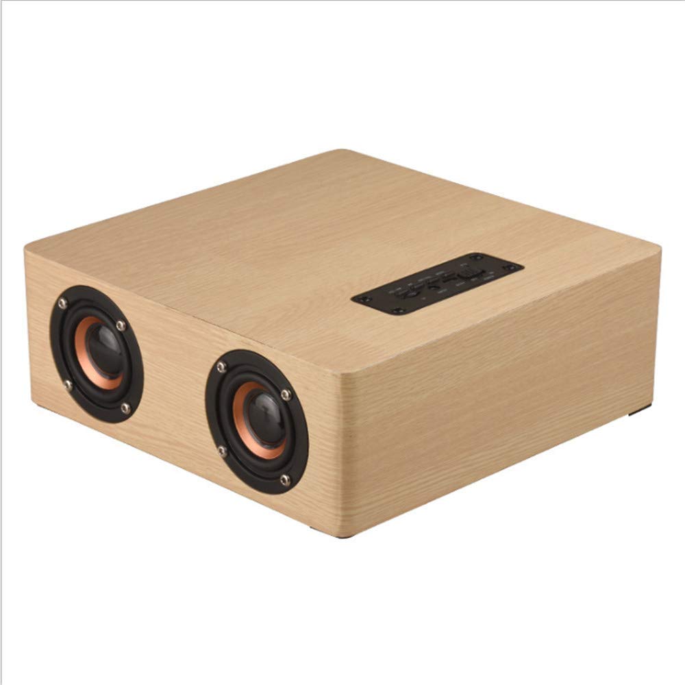 Bluetooth Speaker, Wooden Speakers Four Speakers Cell Phone Computer Computer Wireless Retro Small Portable Stereo Subwoofer Dirgee (Color : A)