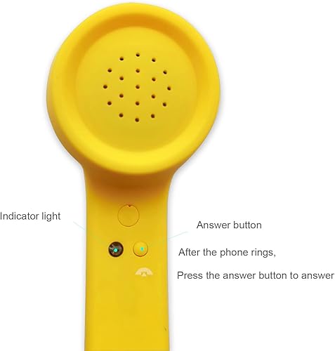 Miniatura 10 de Teléfono retro inalámbrico y cable a prueba de radiación, audífonos para teléfono celular para realizar llamadas cómodas (color celeste)