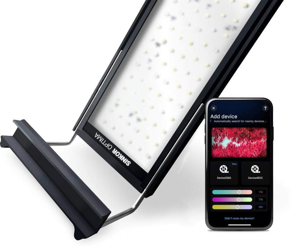 Sinkor OPTIMA LED Aquariumbeleuchtung mit Controller, Hochleistungs Aquarium LED Lampe für Pflanzen, Hohe PAR & Lichtstärke, Dimmbar, Energieeffizient (75 cm / 75 W)