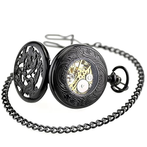 Reloj de bolsillo clásico antiguo para caballero con cadena chaleco 3