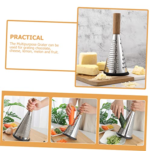 Rallador de Verduras Cónico de Acero Inoxidable con Mango de Madera miniatura 6