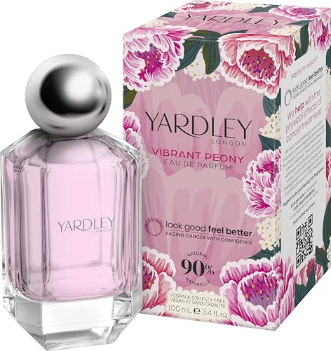 Image of Yardley London Vibrant Peony Eau de Parfum Fresh Fruity Floral Perfume for Women, Notes of Pear, Peony & Rose, Long-Lasting Fragrance, Vegan & Cruelty-Free, 90% Natural Ingredients, 100ml