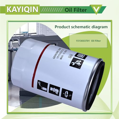 Image of 1513033701 KAYIQIN Oil Filter Compatible with GA5-11 Machine type Air Compressor, GX2-11 Replacement Part 2903033701 1513-0337-01