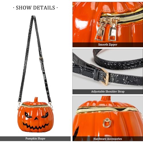 Pumpkin Purse, Novelty Purses for Women Funny Halloween Purses and Handbags Pumpkin Crossbody Bags4