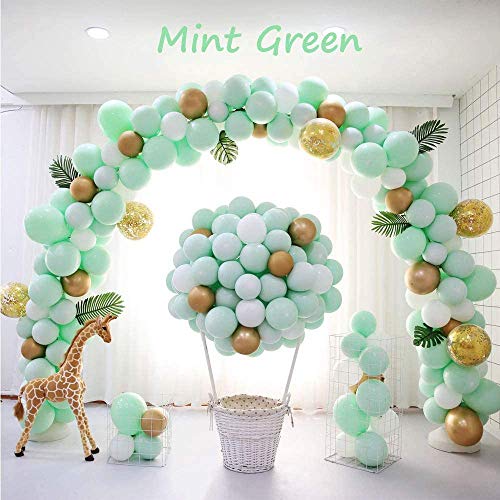 Zorpia 10 Inch Party Pastel Balloons 100Pcs Macaron Latex Balloons Candy Mint Green Color For Birthday Wedding Engagement Anniversary Arch Party Decoration -Pastel Mint Green #TOP3