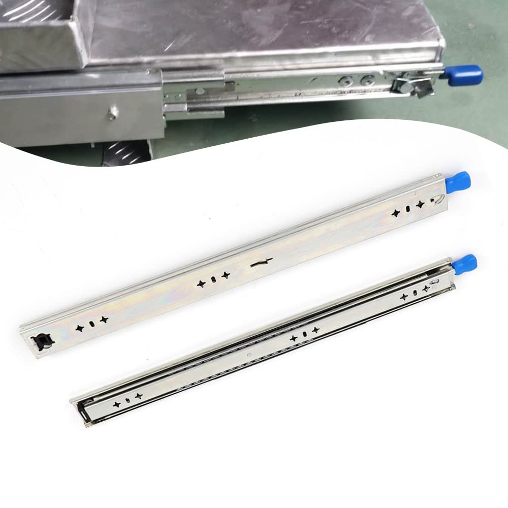 Heavy Duty Locking Drawer Slides with Lock 18 20 22 24 28 32 36 40 Inch 250lb Load Capacity 1 Pair Full Extension Ball Bearing Side Mount Glides Runners Rails