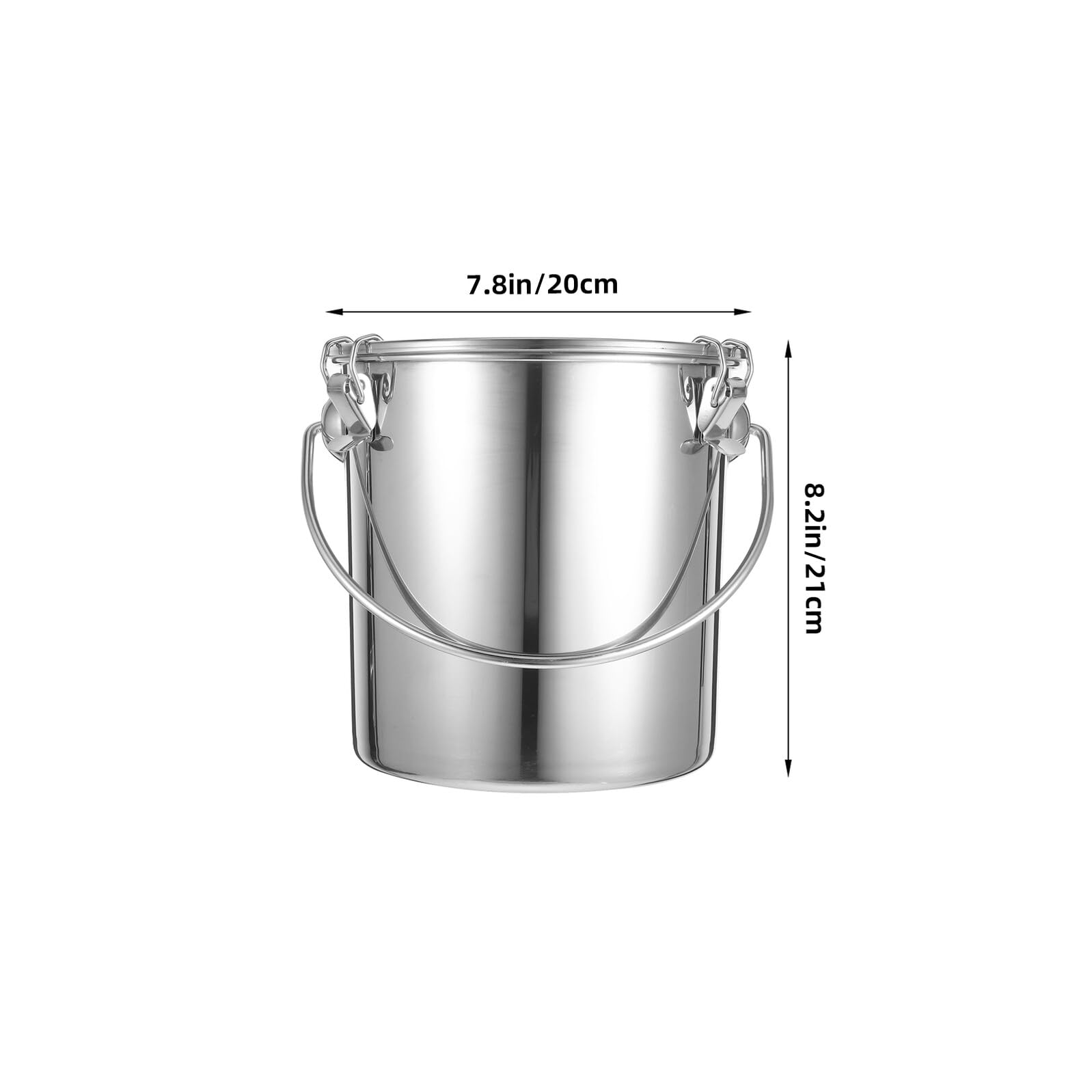 GARVALON Edelstahl 6-Liter Behälter mit Luftdichtem Deckel und Robustem Griff für Lebensmitteltransport in Küche und Ölaufbewahrung