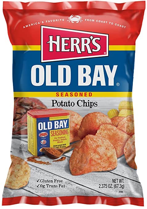 HERR'SOld Bay Potato Chips 6 BAGS 2.3/8 oz.