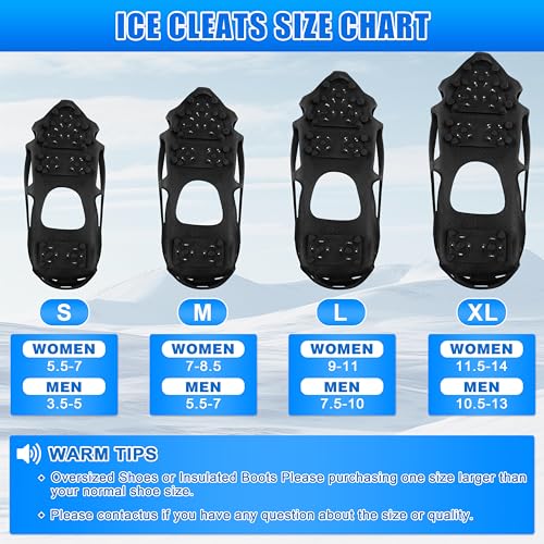 Crampons antidérapants pour chaussures avec 28 pointes de traction - 4