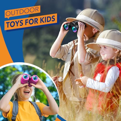 Image of Boy Toys Ages 3-8: Kids Binoculars with Bird Watching Manual 4 5 6 7 8 Year Old Boys Girls Christmas Birthday Gifts Outdoor Travel Binoculars Toy for Kid Age 4-6 Toddler Camping|Hiking Toys
