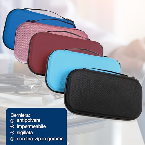 GIMA Stethoskop-Etui, starre Schutzhülle für klassisches Einzelschlauch-Stethoskop, vorgeformter Innenraum, Innentasche für Zubehörteile und Außengriff, Schwarz, Größe 28 x 16 x 5 cm