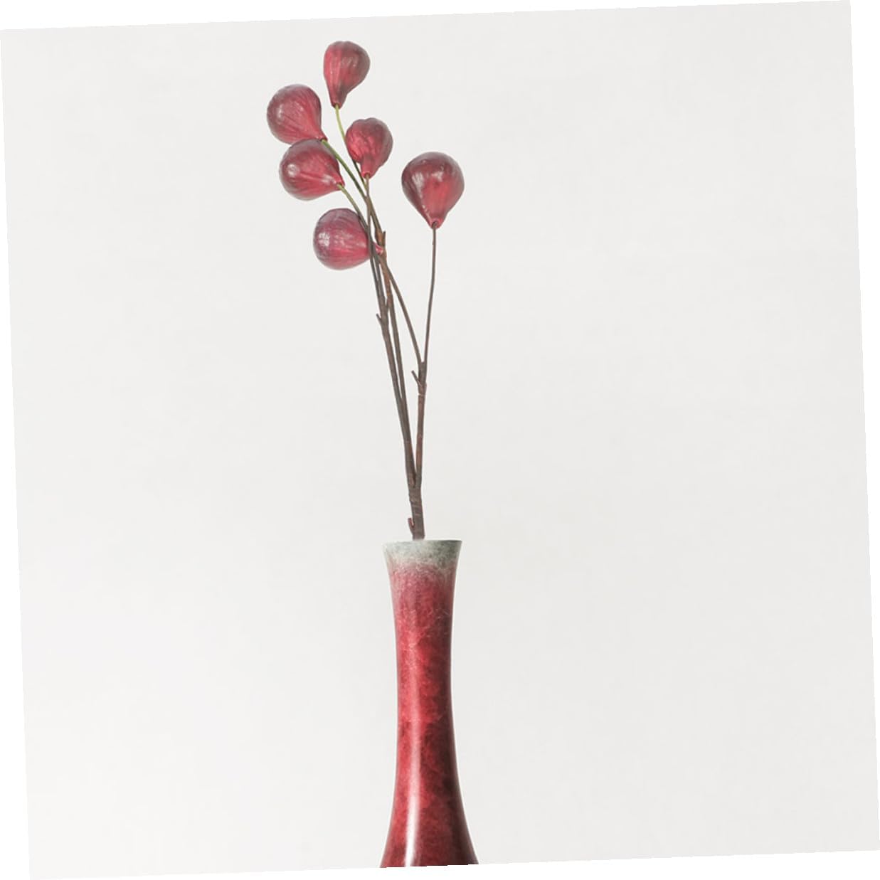 2pcs Artificial Fig Branches Red Berry Faux Fruit Lifelike Decorative Simulation Branches for Home and Party Decorations