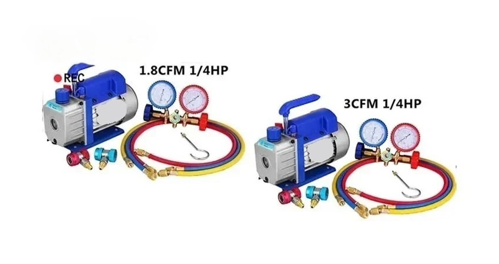 AC-Kältemittel-Vakuumpumpe mit Manometern | HVAC-Kälte-Vakuumverpackungs-Klimaanlage(3CFM 1/4HP)