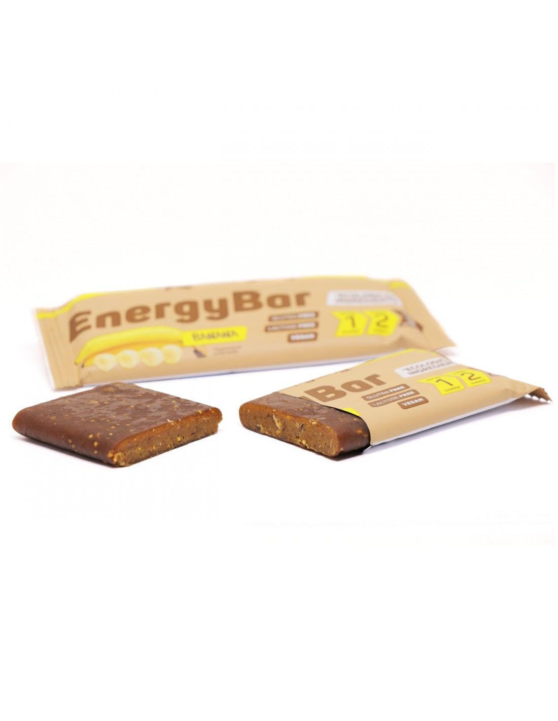 Keepgoing -Barritas Energéticas Naturales EnergyBar de Plátano 24 uds x 40g | Para Ciclismo Trail y Running | Barritas Energéticas | Alto Aporte Energético