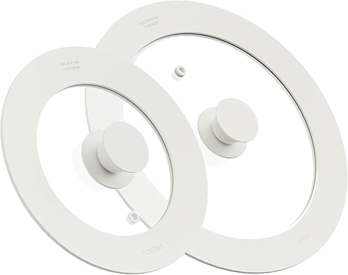 CAROTE 2 tapas universales de silicona para ollas, sartenes y sartenes, tapa de olla para ollas de 6, 7, 8 y 9.5 pulgadas, 10 pulgadas, 11 pulgadas