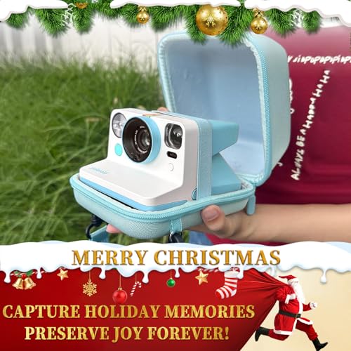 Funda rígida para cámara Polaroid con correa ajustable azul miniatura 2