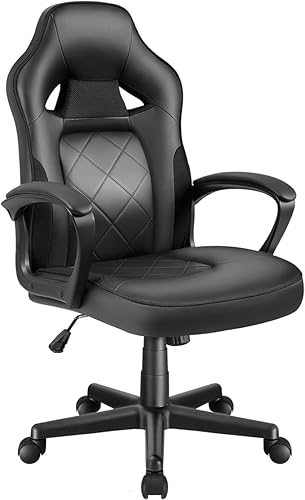 Silla para juegos de PC Silla de escritorio para computadora Cómoda Silla de oficina Estilo de carreras Silla ejecutiva de cuero PU con soporte disponible en Yaxa Venezuela