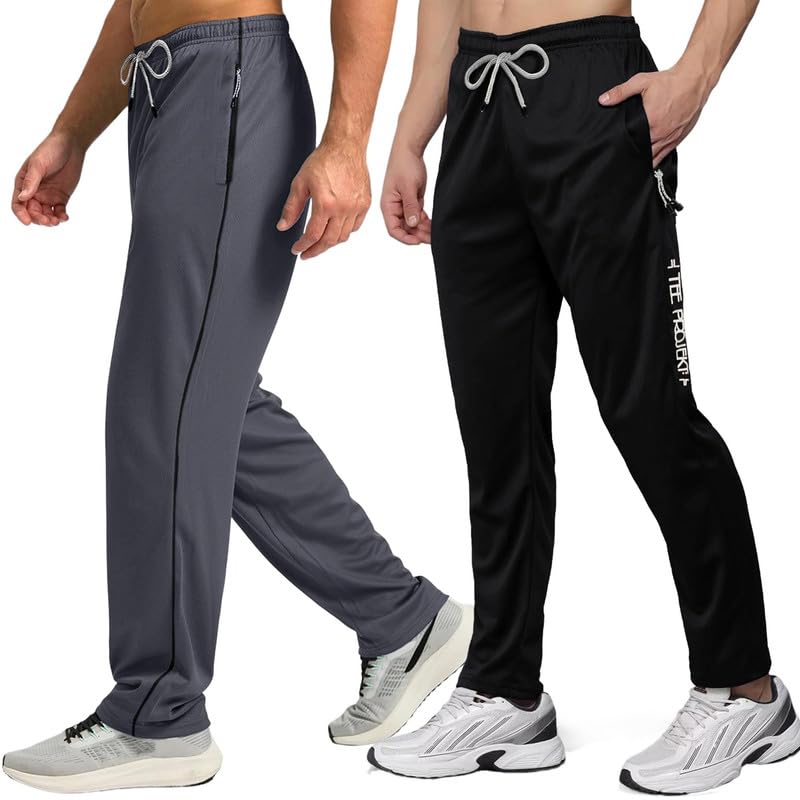 Image of Pinkmint Men's Combo Casual Trousers l Stylish Side Pocket with Zip l Lightweight & Comfortable Troser Pant for Summer (Pack of 2)