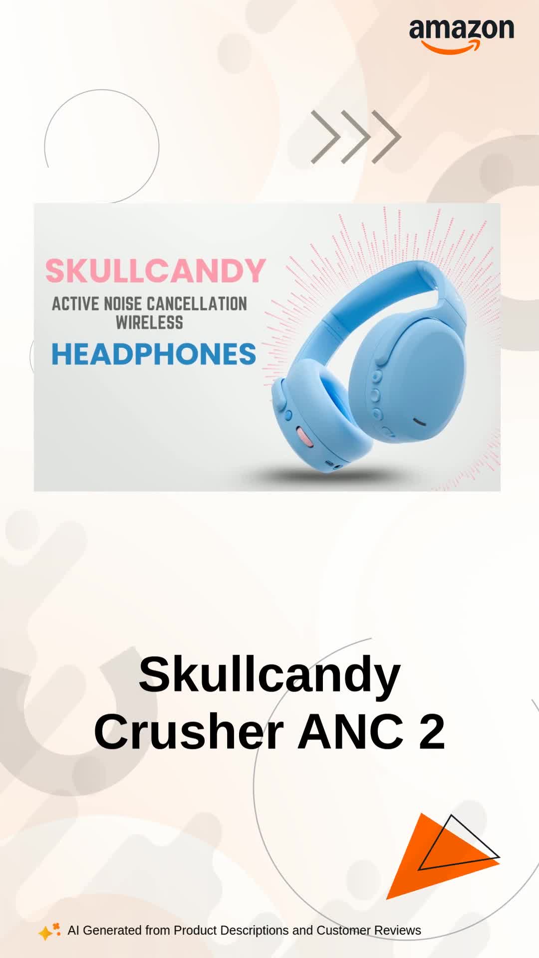 Skullcandy Crusher ANC 2 Wireless Bluetooth Over-Ear Headphones