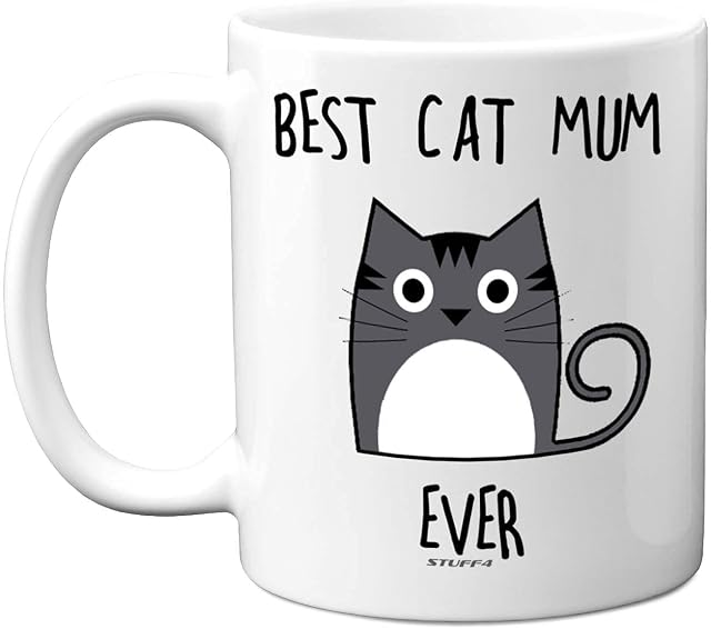 Best Cat Mum Ever Mug, 11oz Ceramic Dishwasher Safe Premium Mugs, Cat Gifts for Women, Cat Mug, Cute Mugs, Cat Gifts for Cat Lovers, Cat Woman, Crazy Cat Lady Gifts by Stuff4