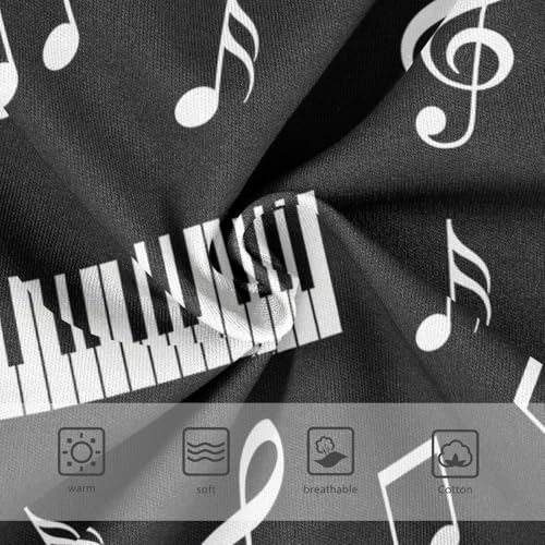 White Musical Notes Black Toddler Underwear Girls, Cotton Girls Underwear, 2T–8 Years3